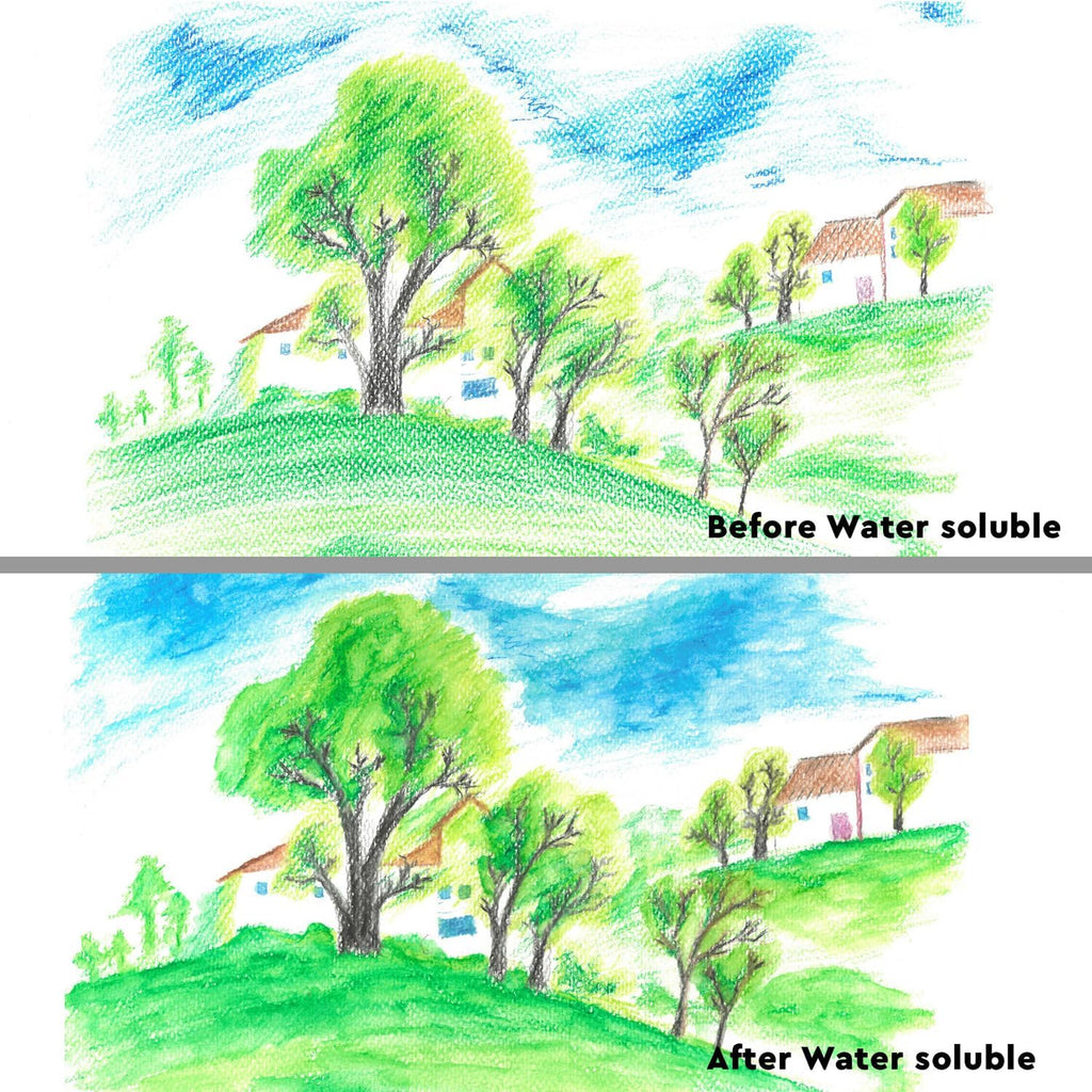 Water-Soluble Coloured Pencils, 48 Colours, Suitable all ages