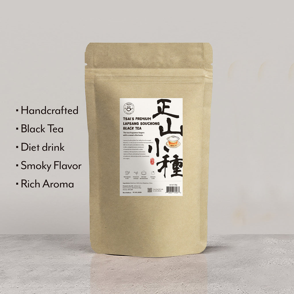 Tsais Premium Lapsang Souchong Black Tea 100% Natural, Loose leaves