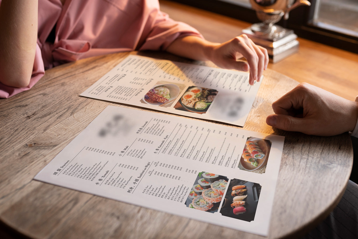 Custom Menu Design & Printing, Premium 250gsm Textured Paper, A5–A3
